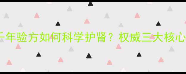 图片 肾衰宁片：中医千年验方如何科学护肾？权威三大核心功效与使用指南1