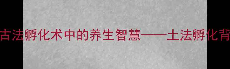 图片 自然疗法新发现：古法孵化术中的养生智慧——土法孵化背后的健康养生秘籍