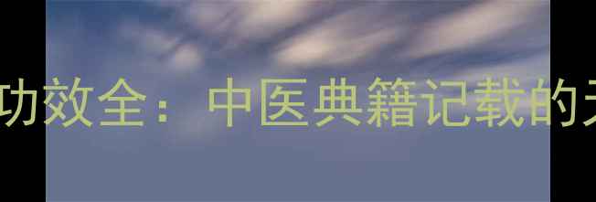 荆轲种子养生功效全中医典籍记载的天然滋补奇珍