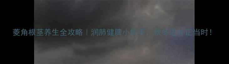 图片 菱角根茎养生全攻略｜润肺健脾小能手，秋冬进补正当时！