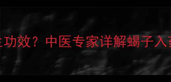 图片 蝎子入药有哪些养生功效？中医专家详解蝎子入药的正确用法与禁忌