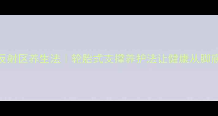 足底反射区养生法轮胎式支撑养护法让健康从脚底开始