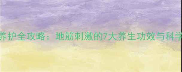 图片 足底筋膜养护全攻略：地筋刺激的7大养生功效与科学验证作用