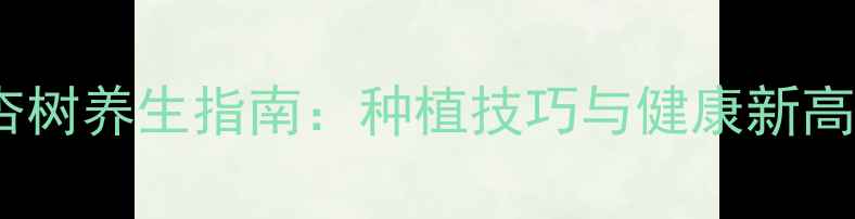 图片 银杏树养生指南：种植技巧与健康新高度2