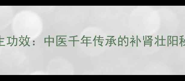 锁阳的十大养生功效中医千年传承的补肾壮阳秘方及食用指南