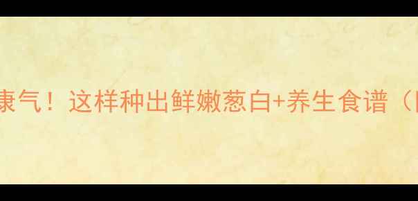 图片 阳台种葱养出健康气！这样种出鲜嫩葱白+养生食谱（附全流程图解）2