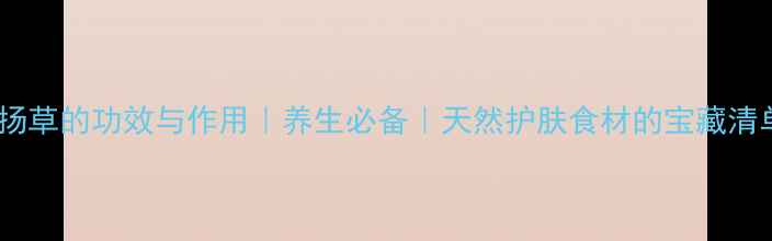 图片 飞扬草的功效与作用｜养生必备｜天然护肤食材的宝藏清单1