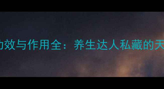 图片 马蹄桑黄的功效与作用全：养生达人私藏的天然健康密码2