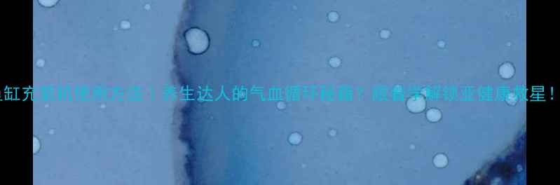 鱼缸充氧机使用方法养生达人的气血循环秘籍跟着学解锁亚健康救星