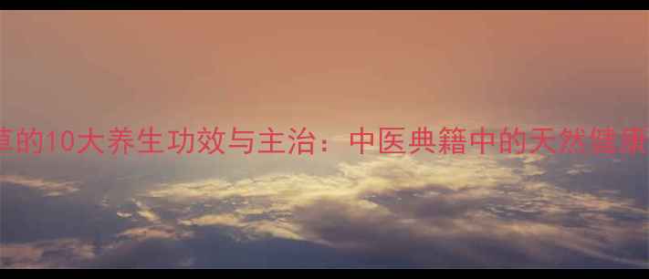 图片 鱼腥草的10大养生功效与主治：中医典籍中的天然健康宝库1