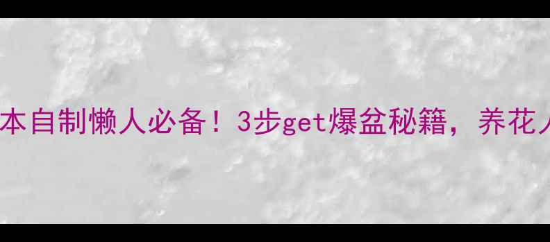 鸡蛋壳花肥零成本自制懒人必备3步get爆盆秘籍养花人闭眼抄作业