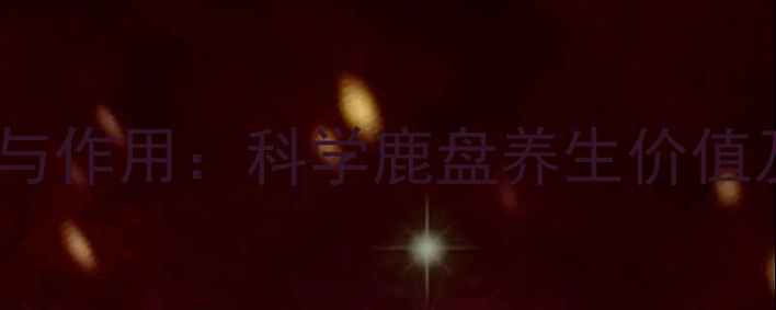 鹿盘的功效与作用科学鹿盘养生价值及食用指南