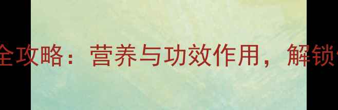 黄柿子养生全攻略营养与功效作用解锁健康新篇章