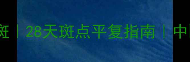 内调外养祛斑28天斑点平复指南中医养生必看