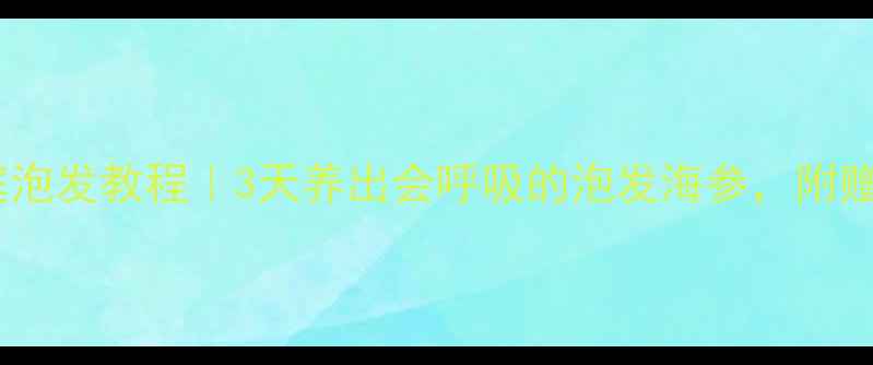 淡干海参家庭泡发教程3天养出会呼吸的泡发海参附赠5种养生食谱