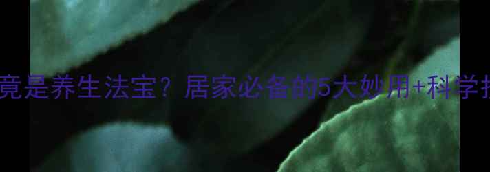 图片 🌟生理盐水竟是养生法宝？居家必备的5大妙用+科学护理指南✨1