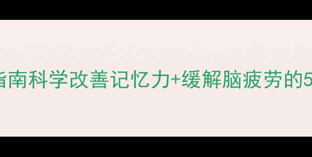 图片 🌟脑神经养护指南科学改善记忆力+缓解脑疲劳的5大黄金法则✨2