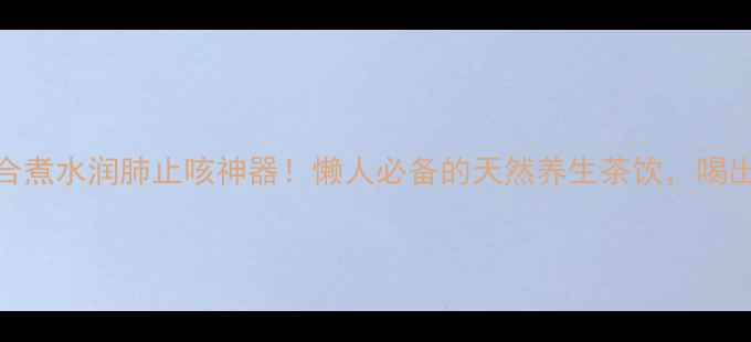 苹果百合煮水润肺止咳神器懒人必备的天然养生茶饮喝出好气色