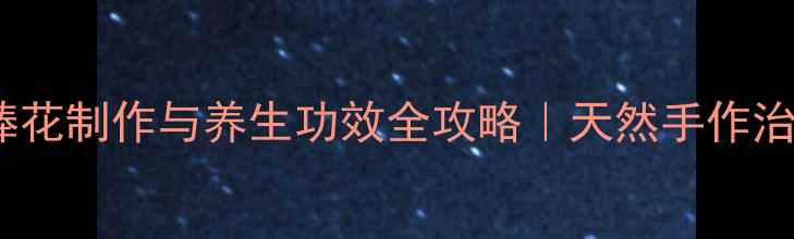 鲜花手捧花制作与养生功效全攻略天然手作治愈身心