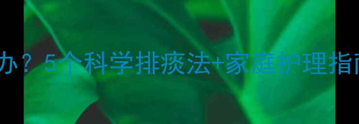 儿童咳嗽痰多怎么办5个科学排痰法家庭护理指南附食疗方