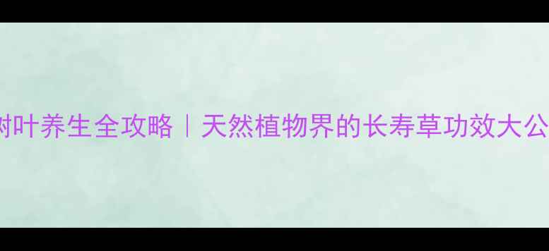 图片 🌿厚壳树叶养生全攻略｜天然植物界的长寿草功效大公开！🌱2