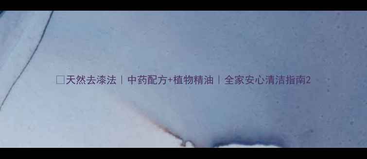 天然去漆法中药配方植物精油全家安心清洁指南