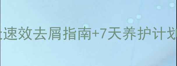 头皮屑拜拜3天速效去屑指南7天养护计划附天然食谱