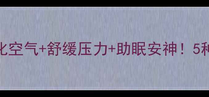 图片 🌿室内绿植养生指南｜净化空气+舒缓压力+助眠安神！5种绿植让你家秒变天然氧吧