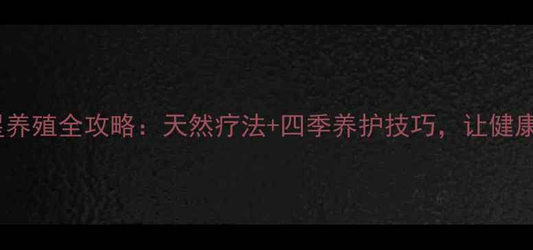 图片 🌿家庭园艺满天星养殖全攻略：天然疗法+四季养护技巧，让健康与美丽双丰收！1