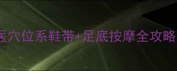 板鞋系法养足健康中医穴位系鞋带足底按摩全攻略每天3分钟告别足寒疲劳