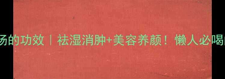 海带冬瓜排骨汤的功效祛湿消肿美容养颜懒人必喝的养生汤底公式