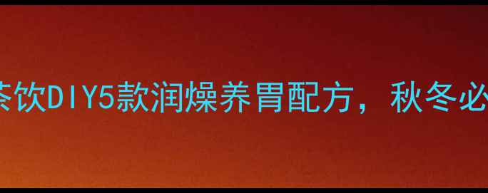 秋冬养生茶饮DIY5款润燥养胃配方秋冬必备健康礼盒