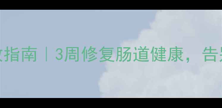 肠漏自救指南3周修复肠道健康告别亚健康