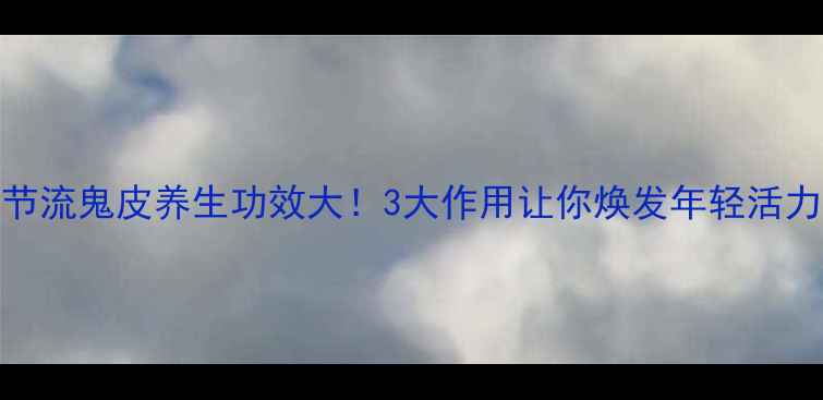节流鬼皮养生功效大3大作用让你焕发年轻活力