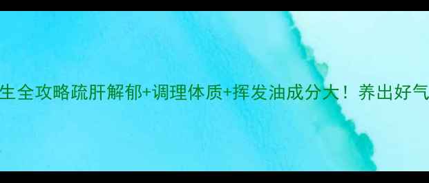 醋柴胡养生全攻略疏肝解郁调理体质挥发油成分大养出好气色小秘诀
