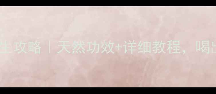 野菊花茶养生攻略天然功效详细教程喝出好气色