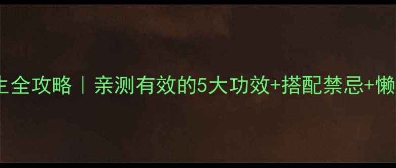 图片 💥黄芪片养生全攻略｜亲测有效的5大功效+搭配禁忌+懒人服用指南1