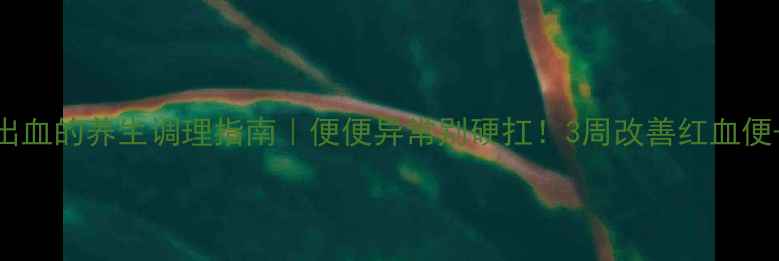 图片 💦肛门出血的养生调理指南｜便便异常别硬扛！3周改善红血便+白血便