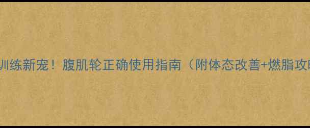 核心训练新宠腹肌轮正确使用指南附体态改善燃脂攻略