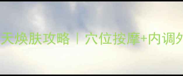 面部排毒28天焕肤攻略穴位按摩内调外养养颜法